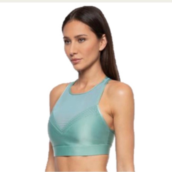 NEW SET Koral Active Wear Lustrous Black + Aquamarine Leggings and Sports Bra S - Picture 4 of 6